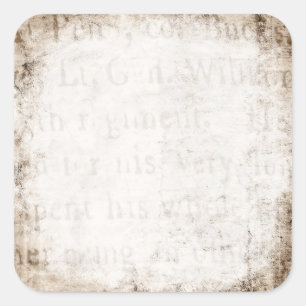Adesivo Quadrado Vazio do papel de pergaminho do texto de Tan Brown