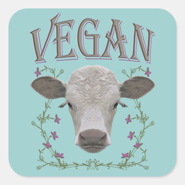 ADESIVO QUADRADO VEGAN - */* 3 (Frente)