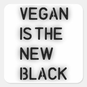 Adesivo Quadrado Vegan Vegetarian Vegism Gift Animal