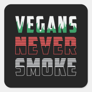 Adesivo Quadrado Veganismo e direitos dos animais vegetarianos