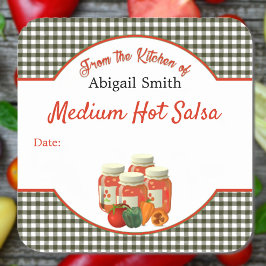 Adesivo Quadrado Veggies Square de Canning Salsa