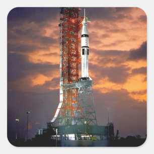 Adesivo Quadrado Veículo de Lançamento da NASA Apollo Soyuz ao Nasc