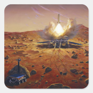 Adesivo Quadrado Veículo de subida de Marte