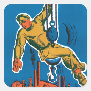 Adesivo Quadrado Veja a União Soviética no Fazer