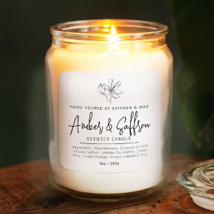Adesivo Quadrado Vela açafrão e âmbar ingrediente simples
