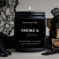 Vela de fumaça e sombra | Preto e Branco Elegante