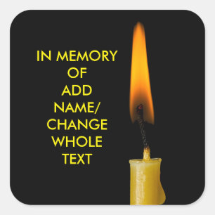 Adesivo Quadrado Vela De Queima E Seu Texto