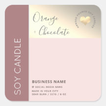 Vela de soja simples e elegante para blocos de cor