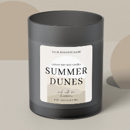 Adesivo Quadrado Vela Elegante Cor Neutra Arco Boho