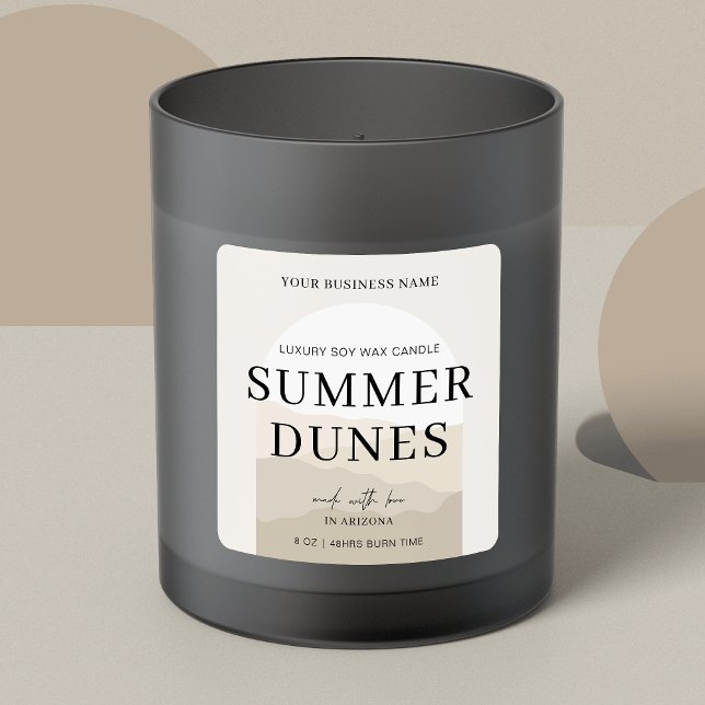 Adesivo Quadrado Vela Elegante Cor Neutra Arco Boho (Criador carregado)