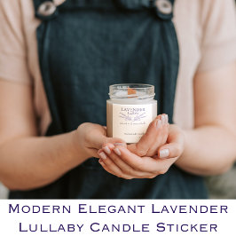 Adesivo Quadrado Vela Elegante Lavanda Moderna Canção de Ninar