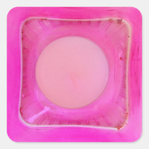 Adesivo Quadrado Vela, Luz de Amor Rosa Suave