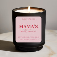 Vela Vermelha e Rosa Personalizada "Mama derreteu"
