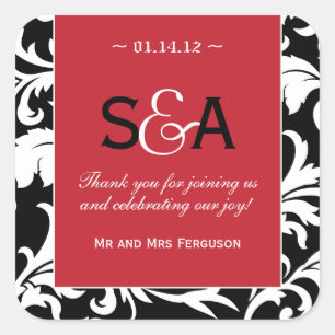 Adesivo Quadrado Vela Vermelha Rico - Vinhetas Favoráveis