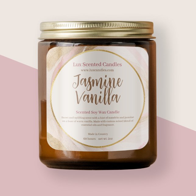 Adesivo Quadrado Velas Censura Neutra Cor-de-rosa Bruto Dourado Chi (Criador carregado)