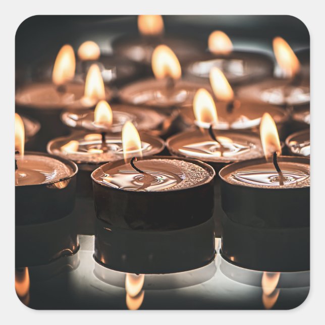 Adesivo Quadrado Velas de Natal (Frente)