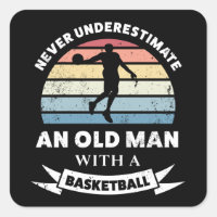 Velho Pai de Presente Engraçado de Basquete