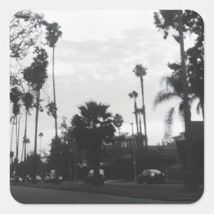 Adesivo Quadrado Velho West Hollywood, Los Angeles, Califórnia