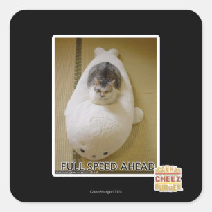 Adesivo Quadrado Velocidade do cheio à frente