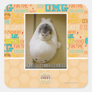 Adesivo Quadrado Velocidade máxima adiante