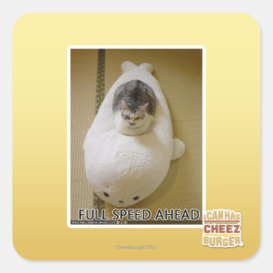 Adesivo Quadrado Velocidade máxima adiante