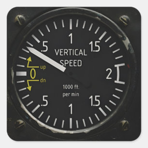 Adesivo Quadrado Velocidade Vertical do Instrumento da Aeronave Vin