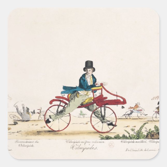 Adesivo Quadrado Velocipedes (Frente)