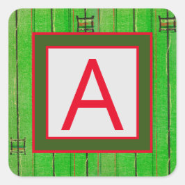 ADESIVO QUADRADO VELOPE DE MONOGRAMA PERSONALIZÁVEL