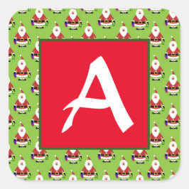 ADESIVO QUADRADO VELOPE DE NATAL INICIAL PERSONALIZADO