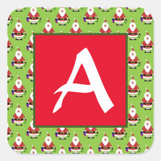 ADESIVO QUADRADO VELOPE DE NATAL INICIAL PERSONALIZADO