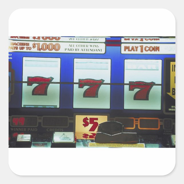 Adesivo Quadrado Vencedor da Máquina Sortuda (Frente)