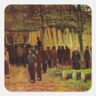 Adesivo Quadrado Venda de madeira por Vincent van Gogh