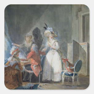 Adesivo Quadrado Vendedor de Moda