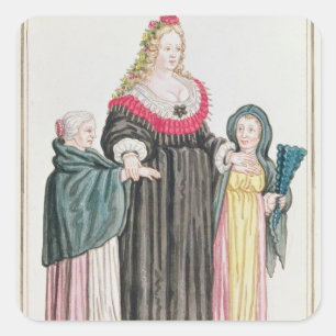Adesivo Quadrado Venetian Courtesan