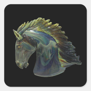 Adesivo Quadrado Venetian Murano Glass Horse