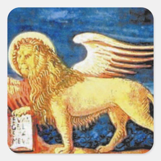 Adesivo Quadrado Veneto (Itália) Bandeira (Frente)