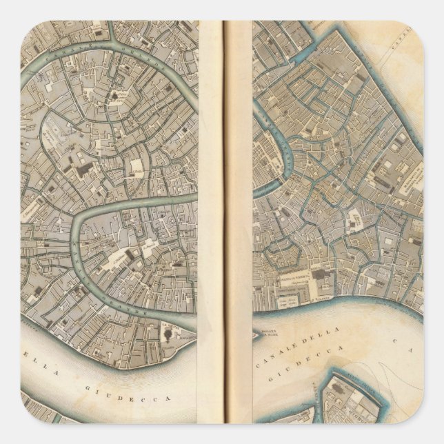 Adesivo Quadrado Venezia Venedig (Frente)