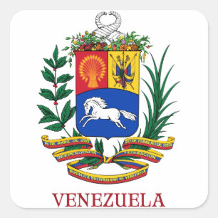 Adesivo Quadrado VENEZUELA - emblema/brasão/bandeira/símbolo