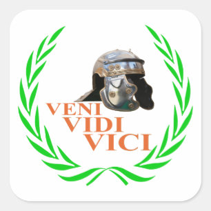 Adesivo Quadrado Veni Vidi Vici