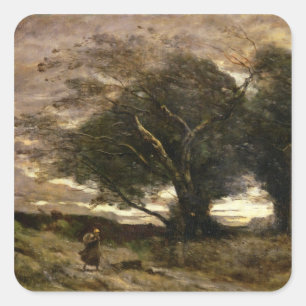 Adesivo Quadrado Ventania de vento, 1866