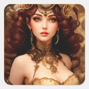 Adesivo Quadrado Vênus Bonito Steampunk