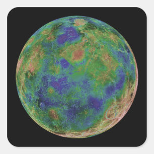 Adesivo Quadrado Venus centrou-se no pólo sul