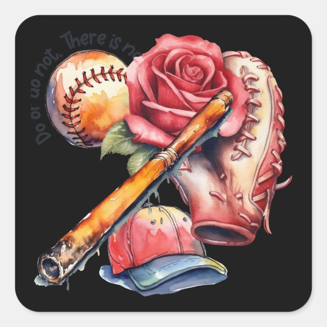 Adesivo Quadrado Verão de Softball (Frente)