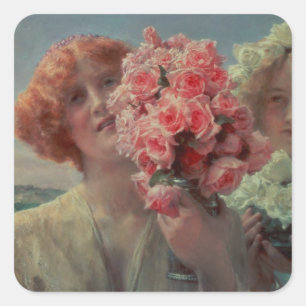Adesivo Quadrado Verão que oferece, 1911 de Alma-Tadema  