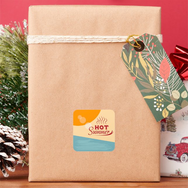 Adesivo Quadrado Verão quente (Criador carregado)