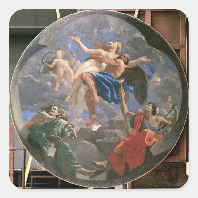 Adesivo Quadrado Verdade roubada fora do tempo além do alcance da i (Frente)