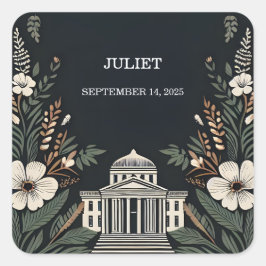 Adesivo Quadrado Verdadeiramente engajando o Chá de panela do tribu