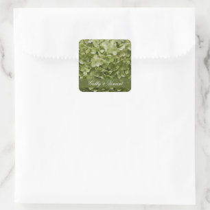 Adesivo Quadrado Verde Annabelle Hydrangea Envelope Casado Seal