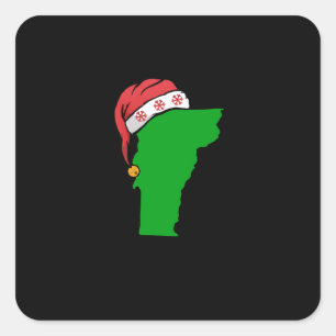 Adesivo Quadrado Verde bonito E.U. do presente do Natal do Natal de