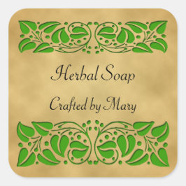 Adesivo Quadrado Verde deixa Artesanatos personalizados